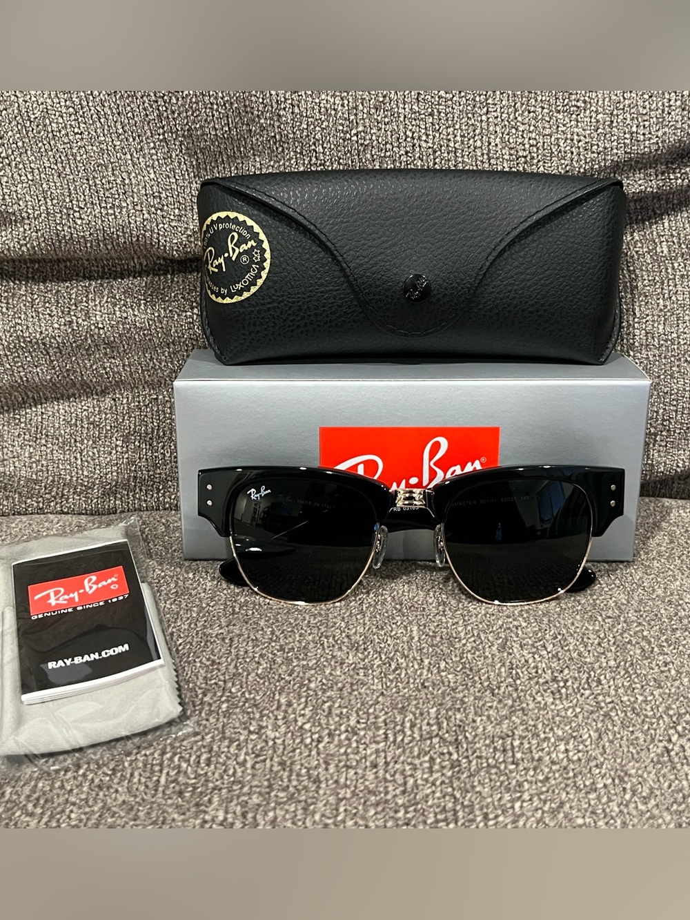 Men’s Mega Clubmaster Sunglasses Black Frame Green Lens Unisex Women’s Glasses